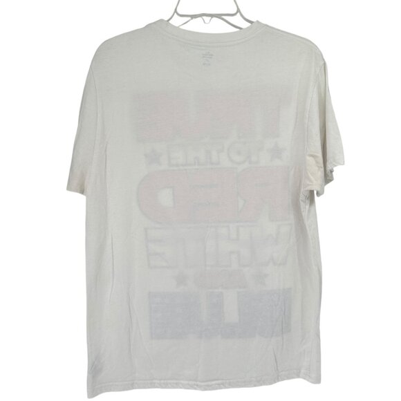Way To Celebrate! Patriotic T-Shirt L White "True To The Red White And Blue" - Picture 8 of 9